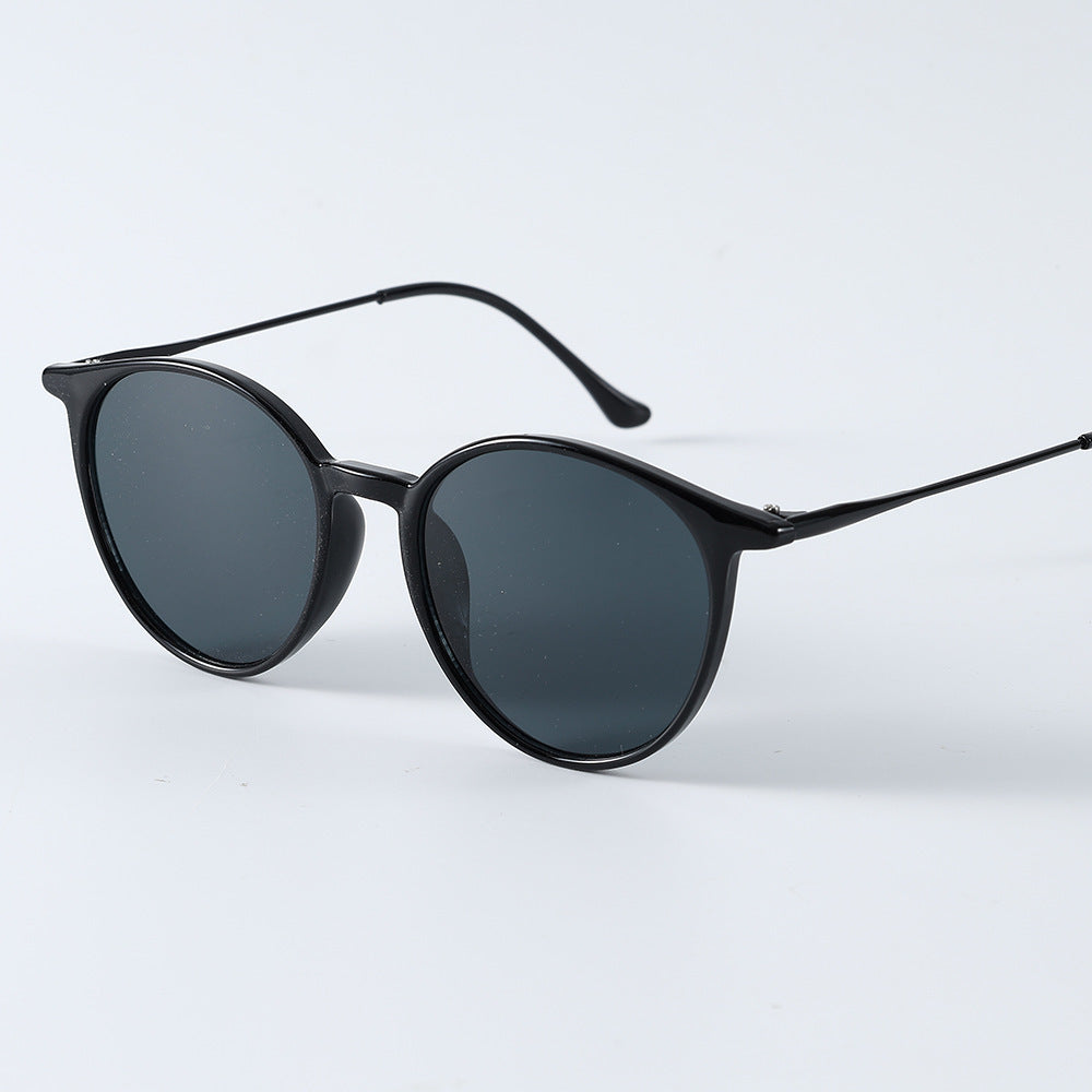 New Artistic Round Frame Women's All-match Face-looking Small Sunglasses