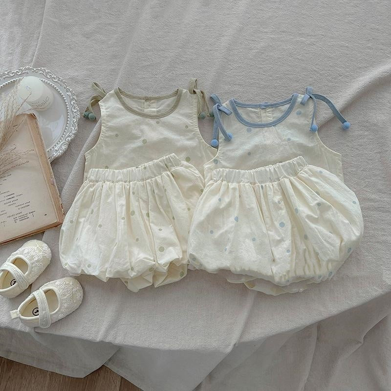 Polka Dot Set Thin Super Cute Vest Shorts Two-piece Set