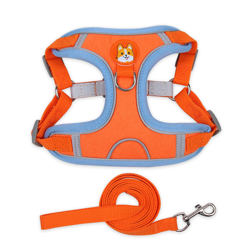 Dog Harness Cat Harness Reflective Dogs Leashs Soft Mesh Chest Strap - EL CHEG