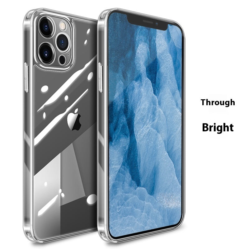 Transparent Glass Fine Hole Drop-resistant Phone Case