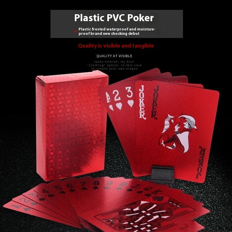 Playing Cards Plastic Waterproof Red Local Tyrant Fighting Landlord For Spring Festival