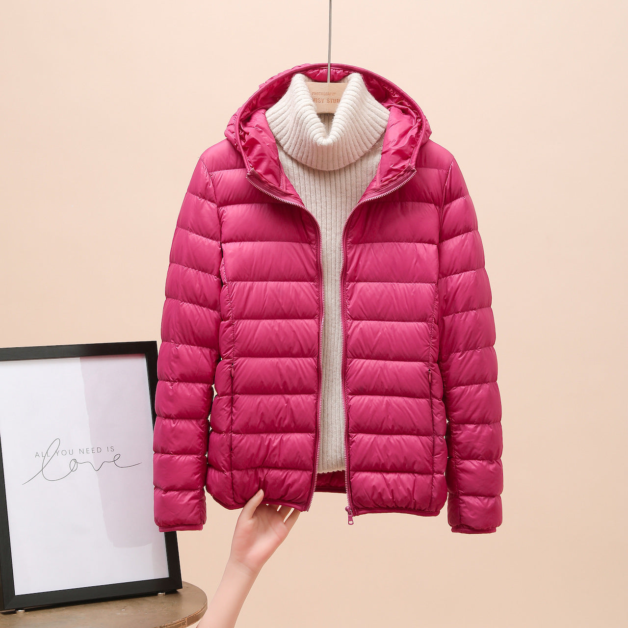 Down Jacket Women's Short Light And Thick