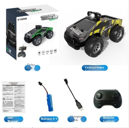 Remote Control Car With Camera Lights High-speed Drifting Car Boys' Toy.