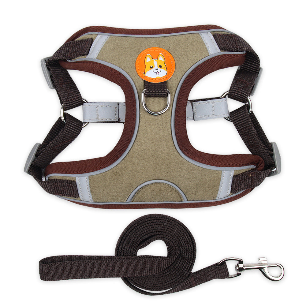 Dog Harness Cat Harness Reflective Dogs Leashs Soft Mesh Chest Strap - EL CHEG