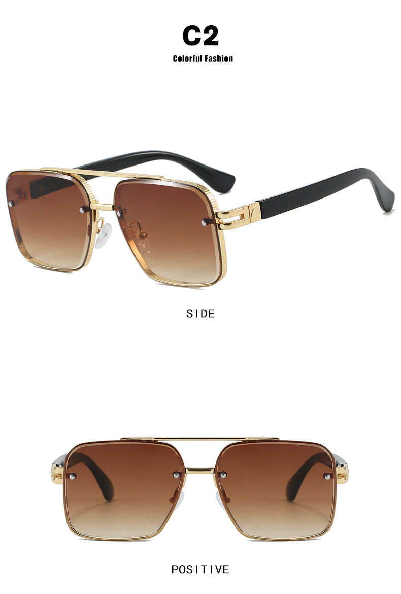Square Toad-shaped Sunglasses Metal Punk Fashion