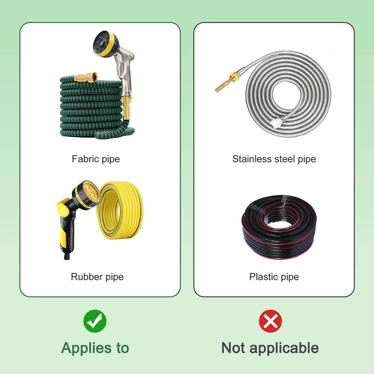 Expandable Garden Hose Repair Kit, Hose Connector Fitting for 5/8" 3/4" Hose Garden Hose Parts Connectors, Hose Repair Connector - EL CHEG