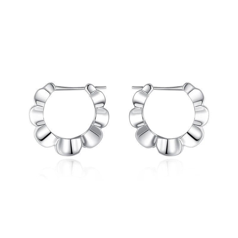 Sterling Silver Retro Simple Elegant Earrings