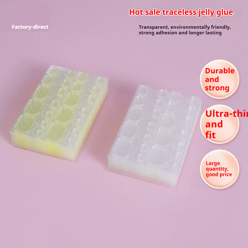 Fake Toe Nail Transparent Jelly Glue Waterproof Super Sticky Ultra-thin - EL CHEG