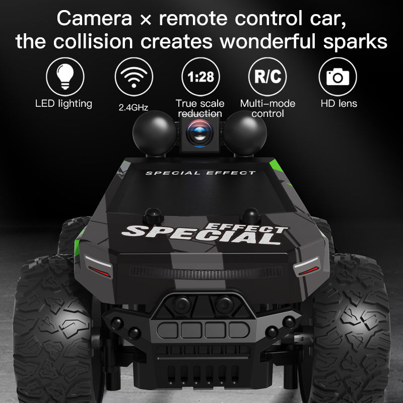 Remote Control Car With Camera Lights High-speed Drifting Car Boys' Toy.