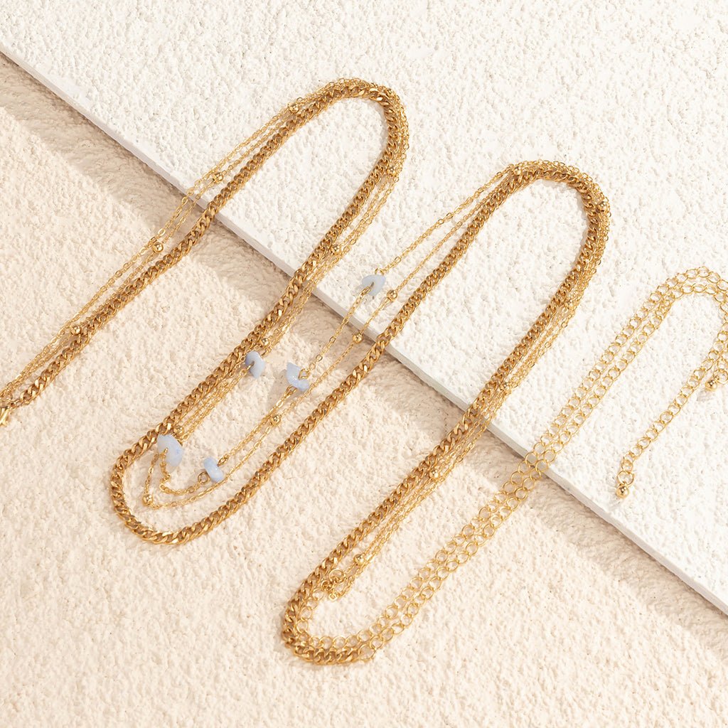 Simple Punk Hollow Chain Lock Body Chain