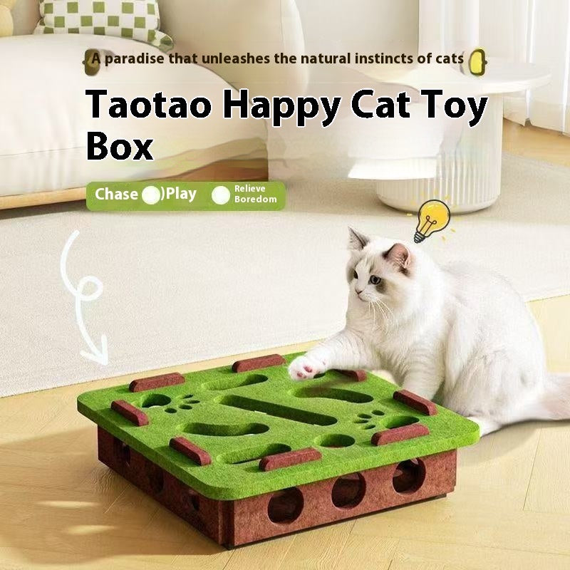 Cat Toy Self-Hi Relieving Stuffy Artifact Hole Felt Box
