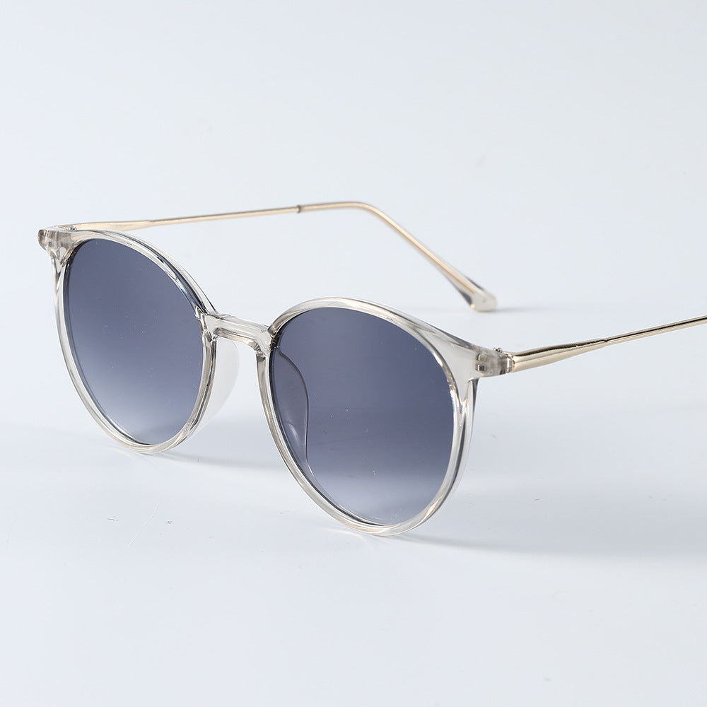 New Artistic Round Frame Women's All-match Face-looking Small Sunglasses