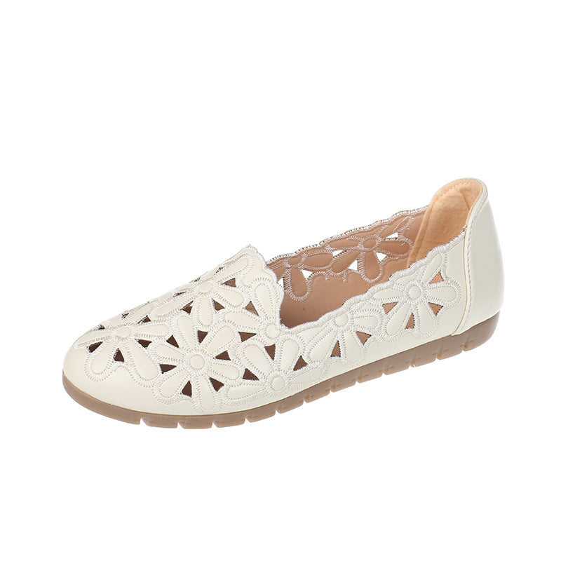 Soft Bottom Casual Hollow Breathable Flat Lazybones' Shoes