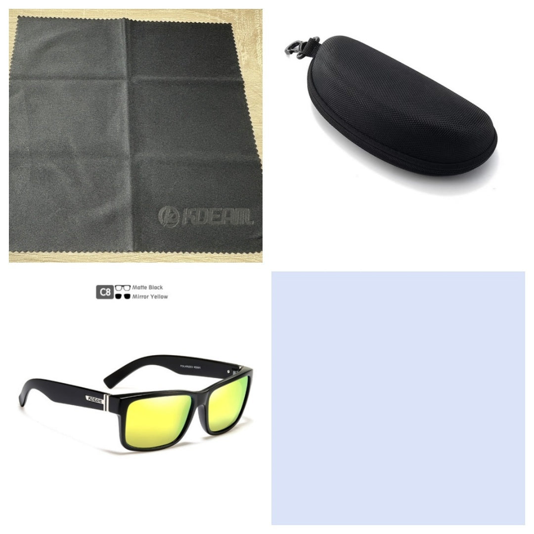 Square Polarized Outdoor Sports Colorful Sunglasses
