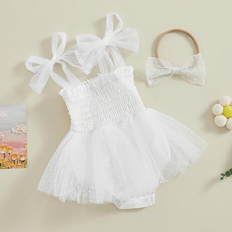 Cute Suspenders Mesh Princess Dress Hair Band Two-piece Set