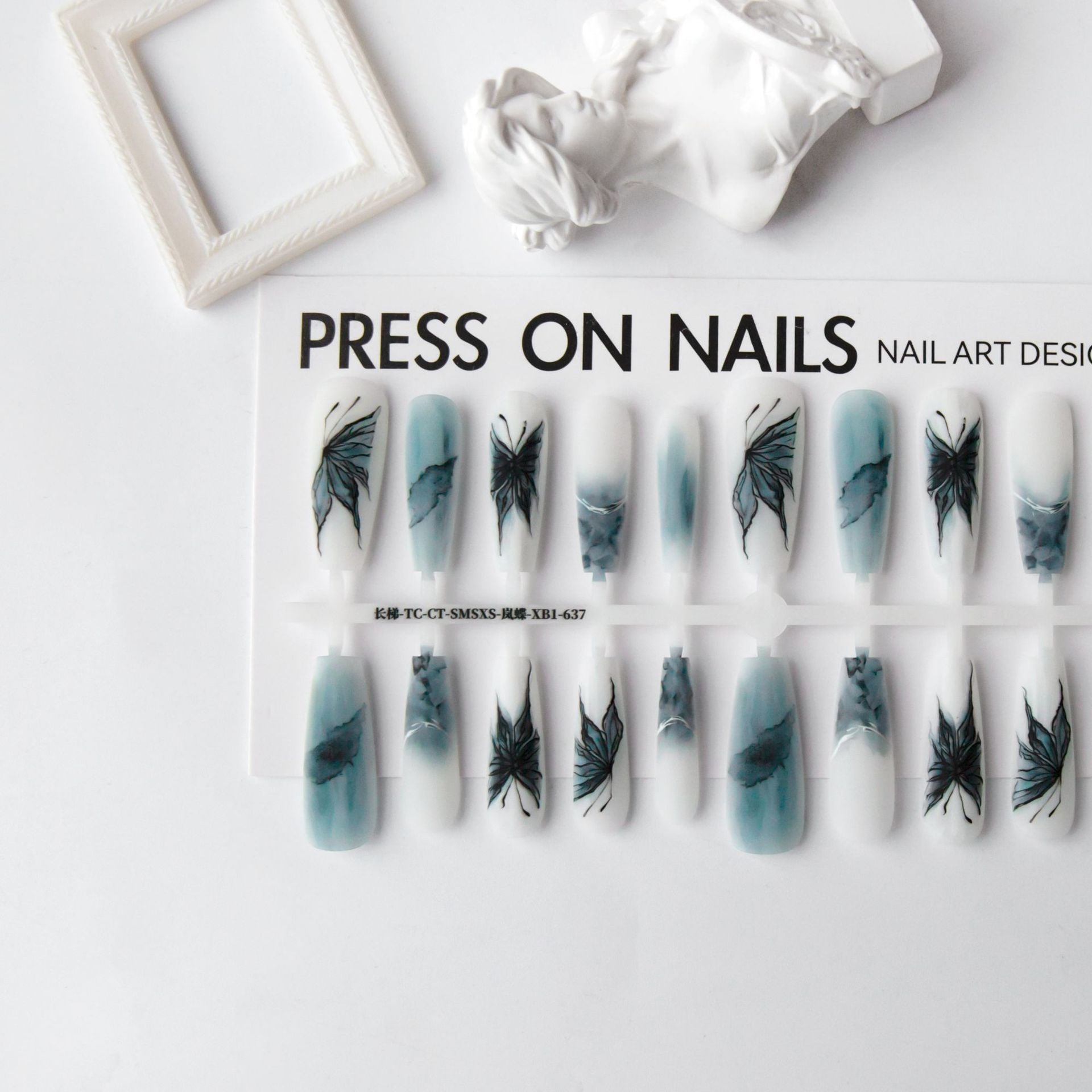 Ancient Style New Chinese Style Wear Nail Tip French Autumn And Winter Background Color - EL CHEG