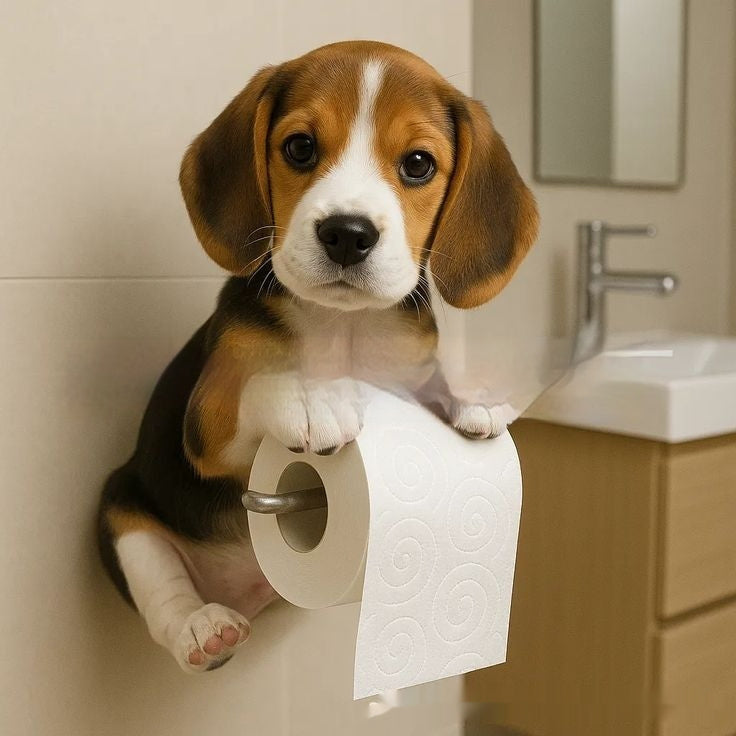 Crafts Statue Home Decoration Cute Dog Tissue Holder