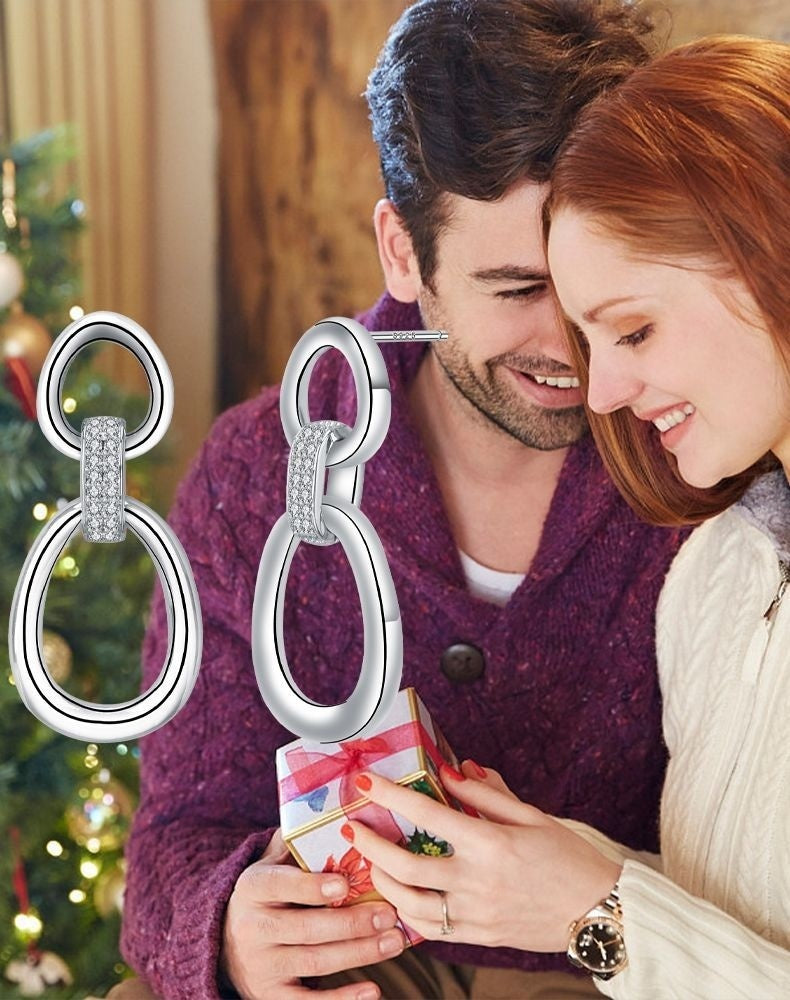 Ring Buckle European And American Simple Elegant High-grade Earrings For Women