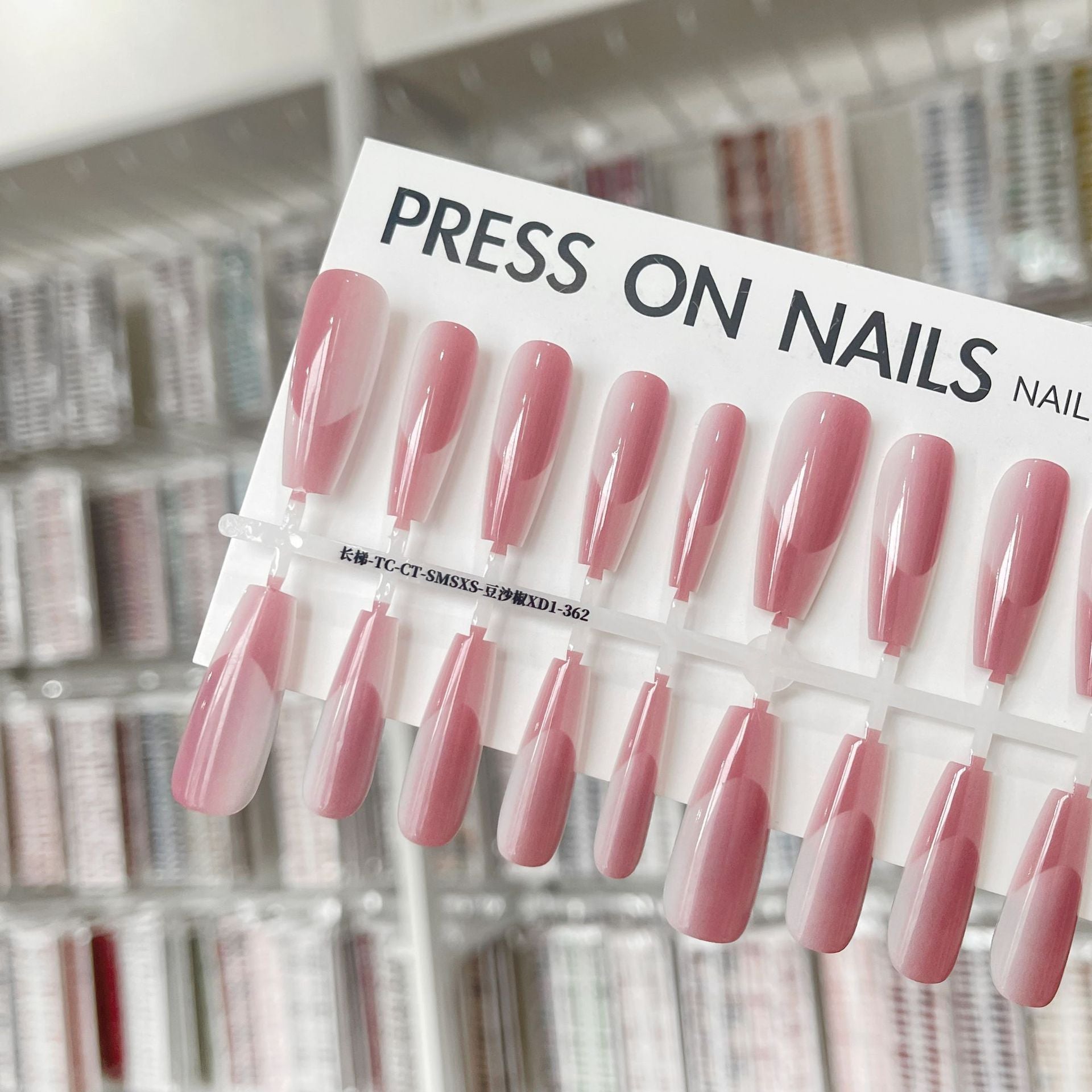 High-grade Long Crystal Plated Frosted Seal Nail Sticker - EL CHEG