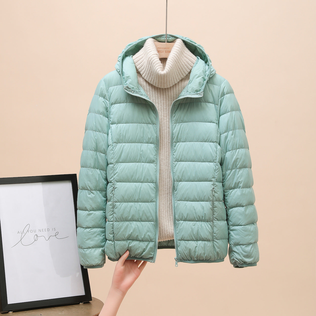 Down Jacket Women's Short Light And Thick