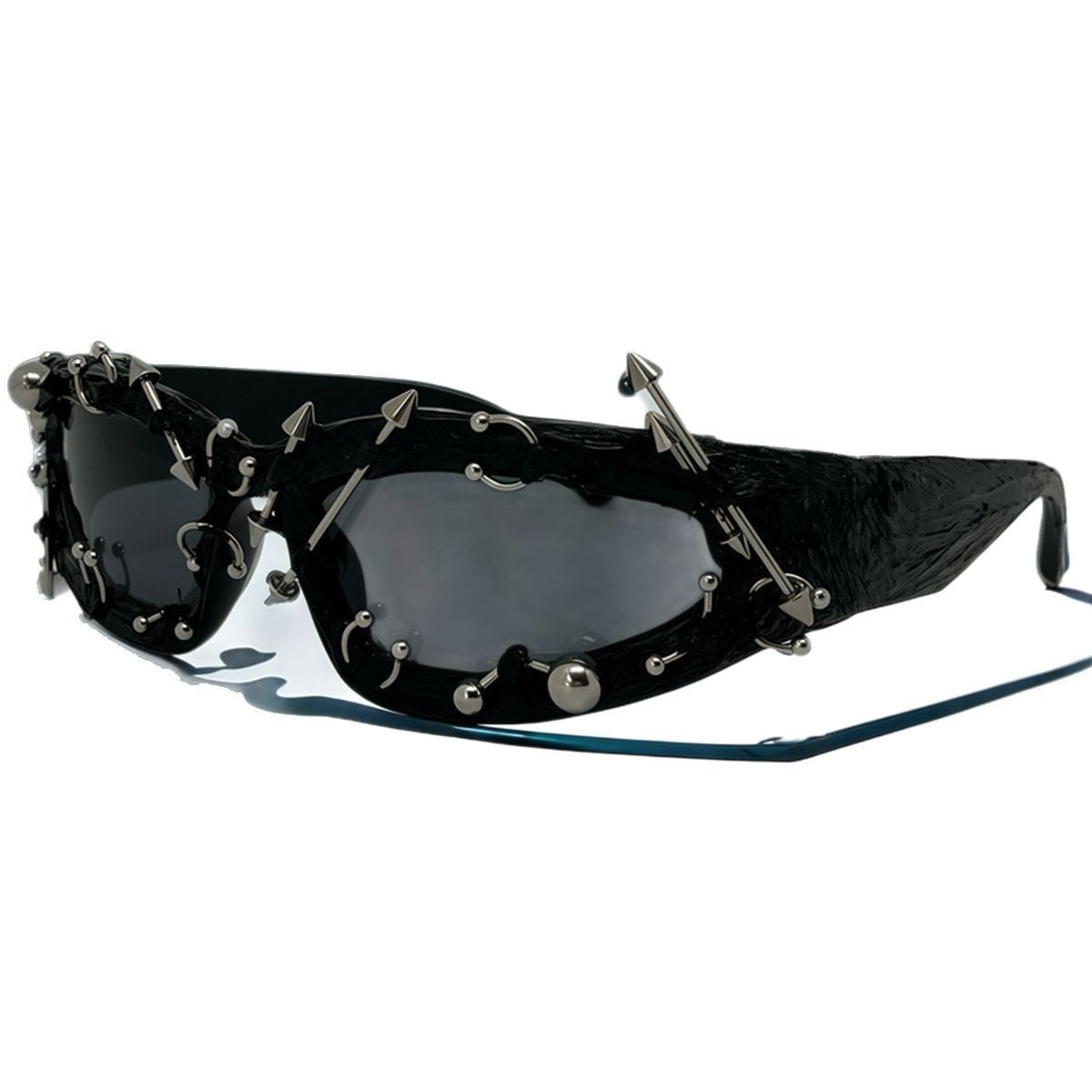 Punk Decorative Rivets Trend Street Snap Glasses