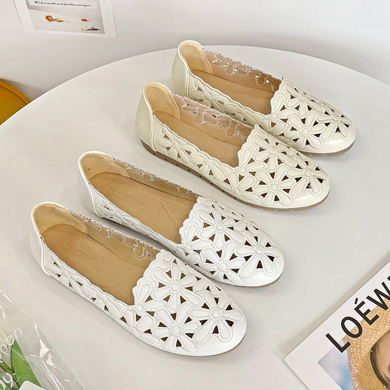 Soft Bottom Casual Hollow Breathable Flat Lazybones' Shoes