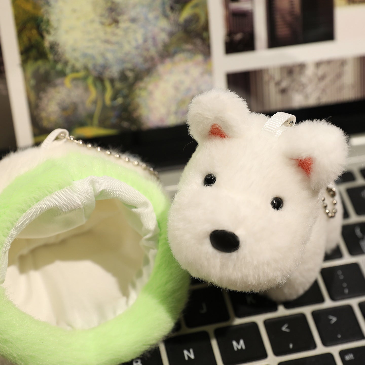 Dog Doll Plush Toy Key Chain Pendant.