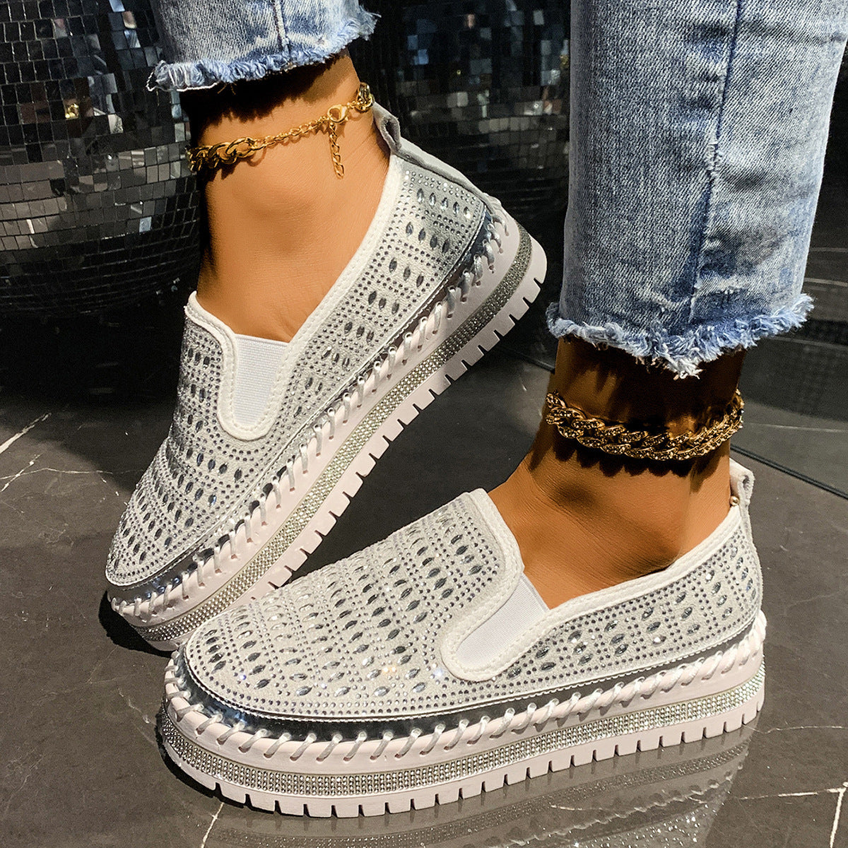 Plus Size Low-cut Loafers Summer Mesh Breathable
