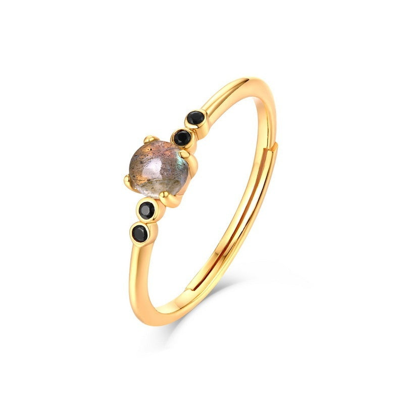 Can Be Combined Silver Plating 9k Gold Open Ring
