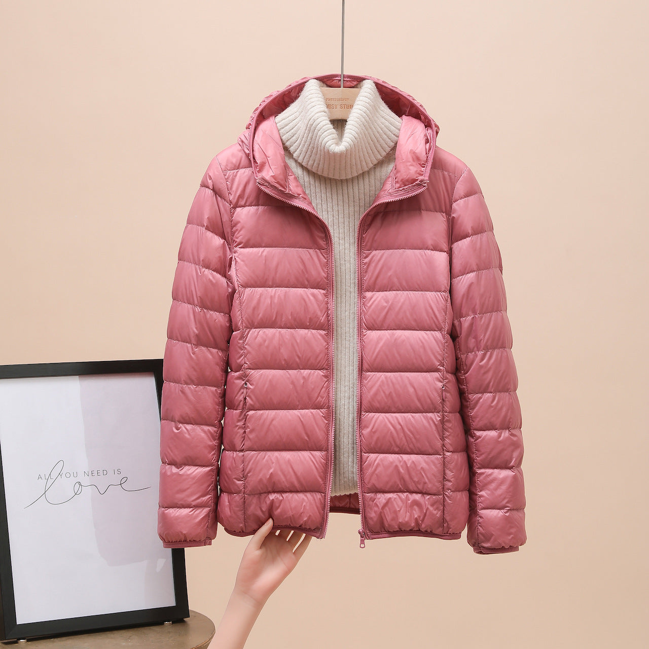Down Jacket Women's Short Light And Thick