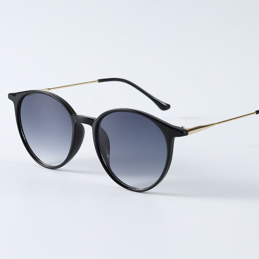 New Artistic Round Frame Women's All-match Face-looking Small Sunglasses