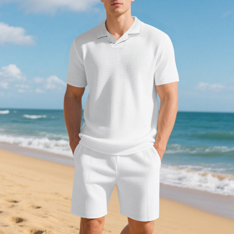 Loose Polo Shirt Casual Short-sleeved Shorts Suit