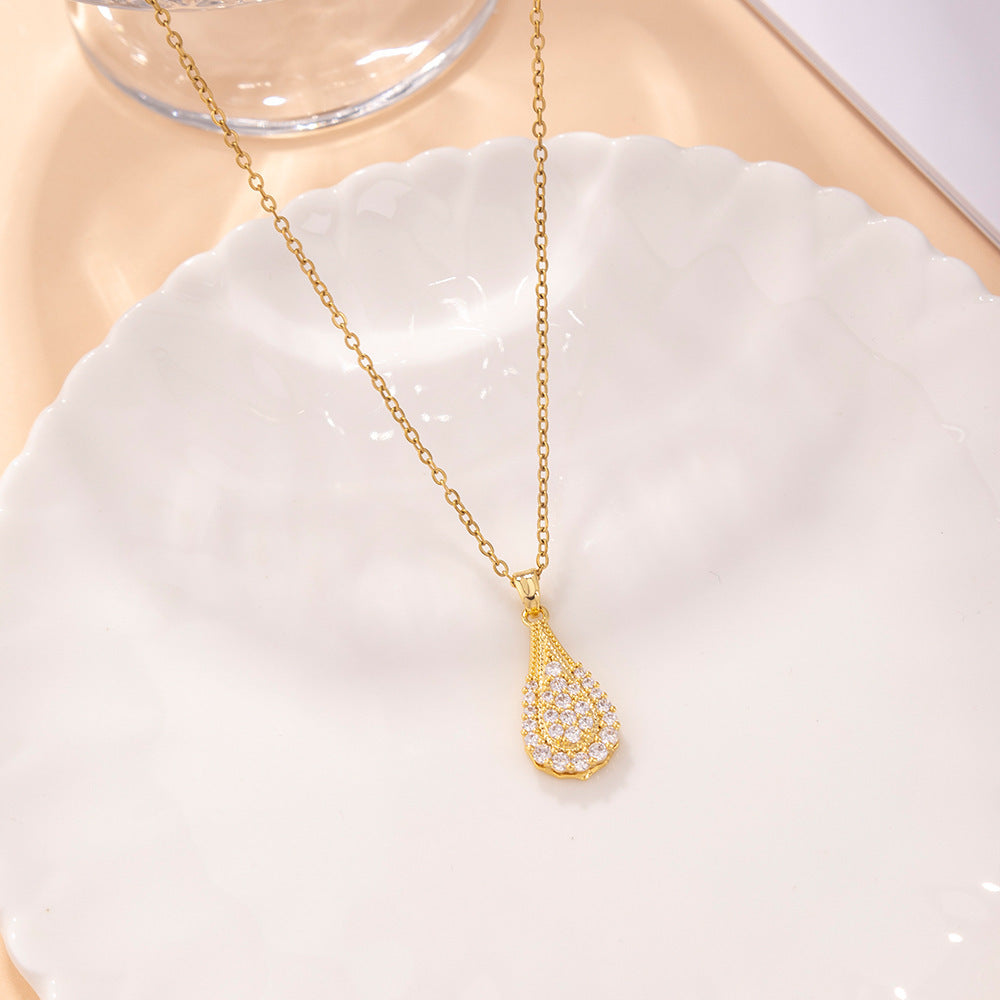 Women's Moissanite Exquisite Clavicle Chain Pendant Does Not Fade Special-interest Design