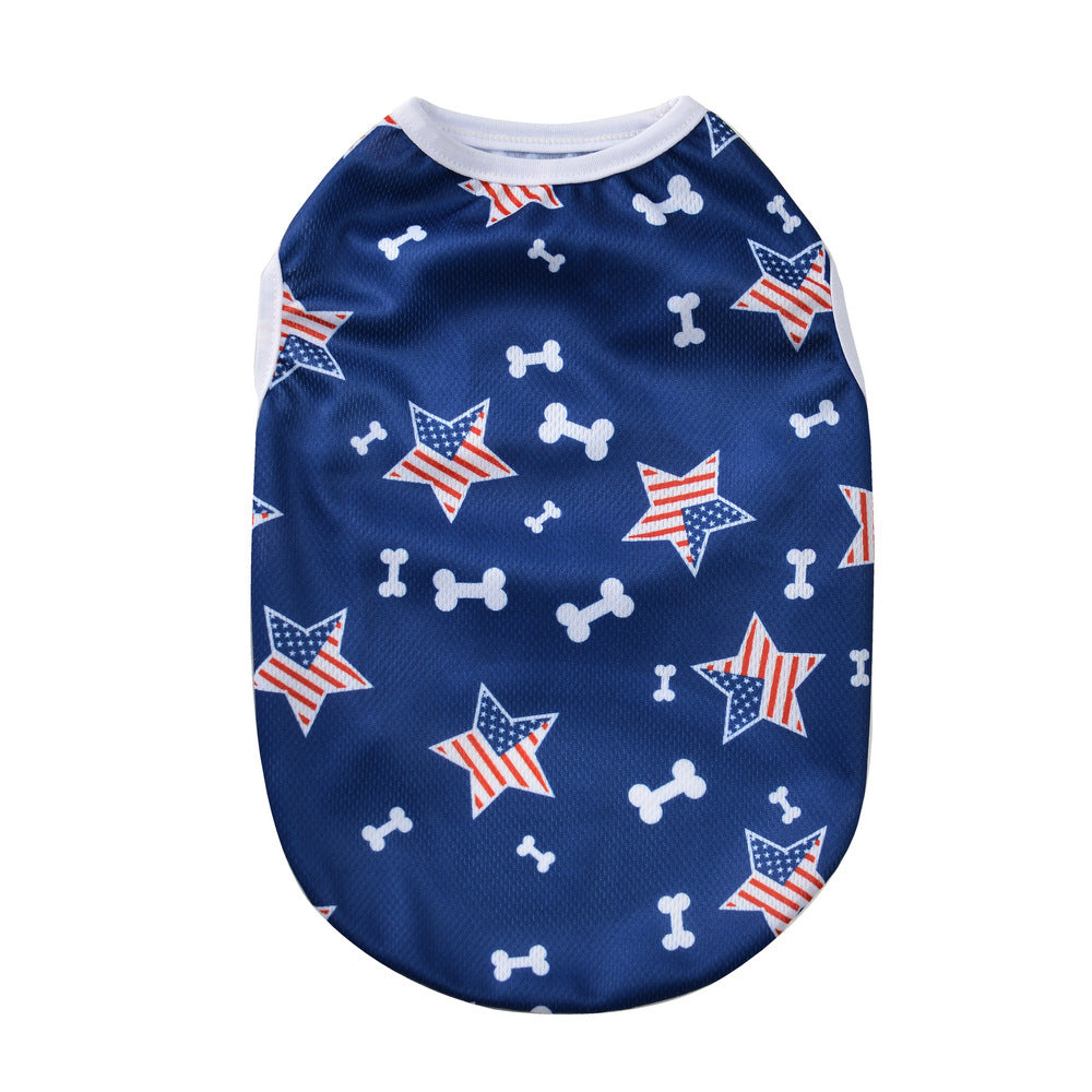 Independence Day Pet Thin Breathable Vest