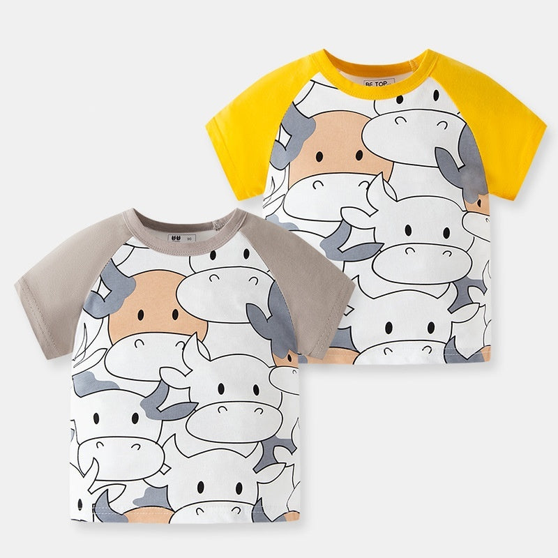 Pure Cotton Full Printed Cow Baby Summer