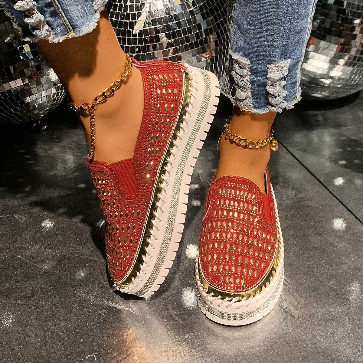 Plus Size Low-cut Loafers Summer Mesh Breathable