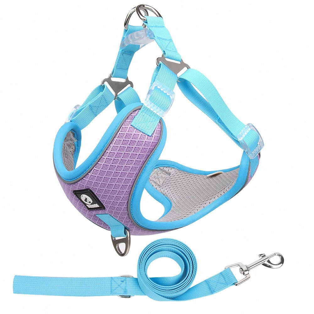 Pet Dog Harness Puppy Adjustable Breathable Mesh Reflective Saddle For Small Medium Dogs Cats Pet Supplies - EL CHEG